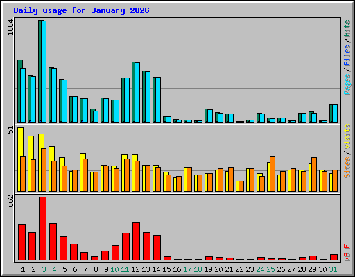 Daily usage for January 2026