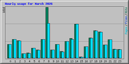 Hourly usage for March 2026
