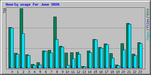 Hourly usage for June 2026