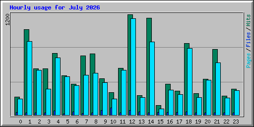Hourly usage for July 2026
