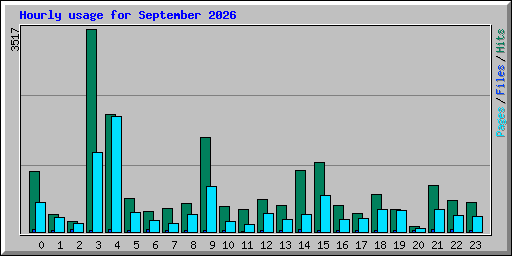 Hourly usage for September 2026